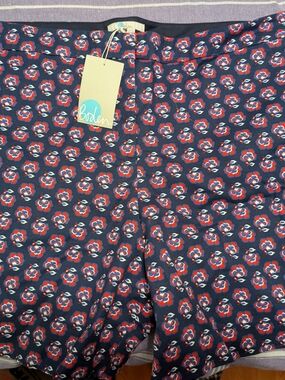 Boden Navy Floral Print Skirt